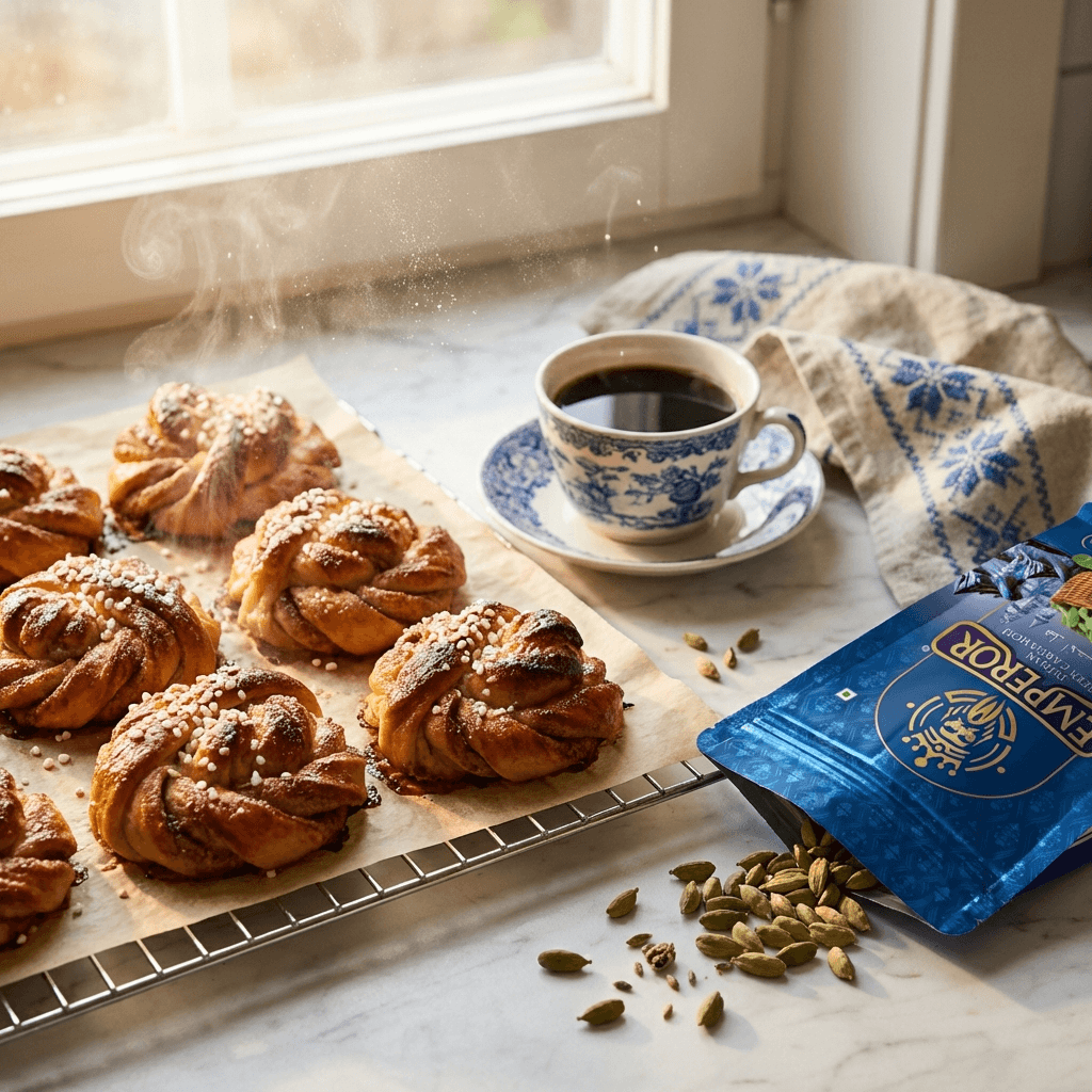 Nordic Cardamom Buns (Kardemummabullar)