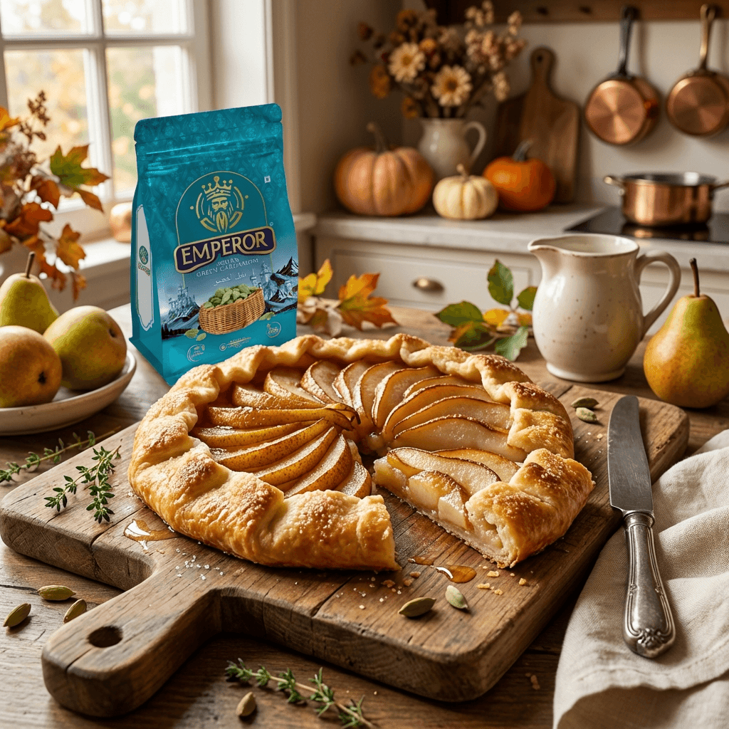 Pear Galette Recipe with Cardamom and Flaky Pastry
